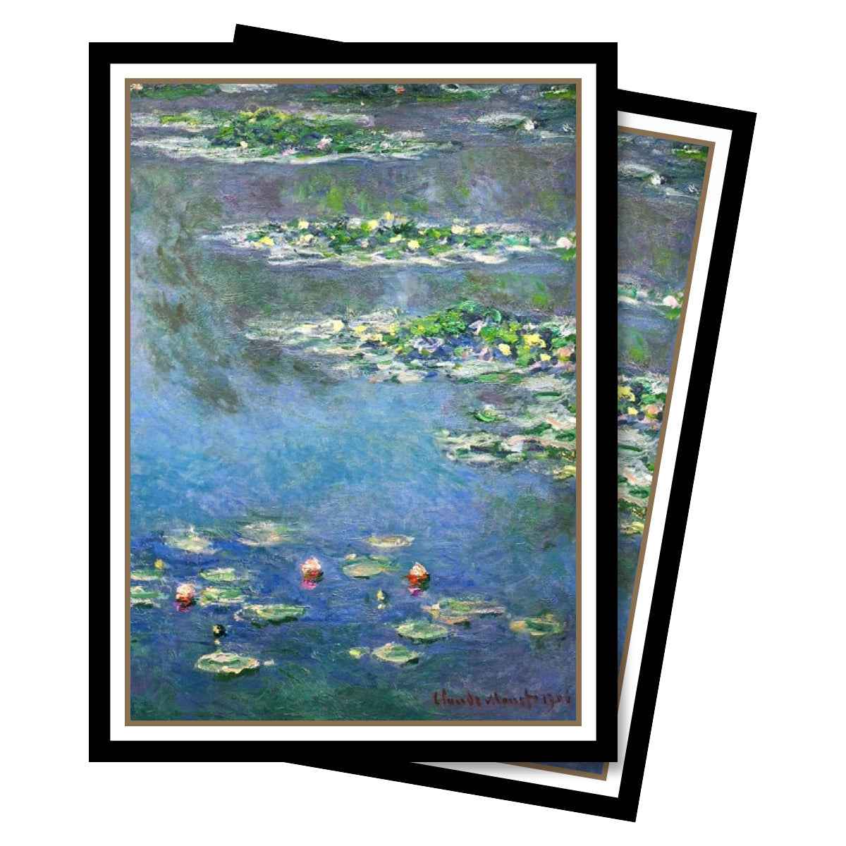 A painting of water lilies by Claude Monet, framed and presented as a product.