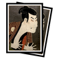 A Japanese Ukiyo-e style actor portrait Standard Deck Protector Sleeves. Brand: Ultra PRO, Item: Fine Art The Actor Standard DECK PROTECTOR® Sleeves (65ct) by Toshusai Sharaku.
