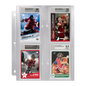 A clear 4-pocket page for graded Beckett slabs. Brand: Ultra PRO, Item: 4-Pocket Page (1ct) for Graded Beckett Slabs.