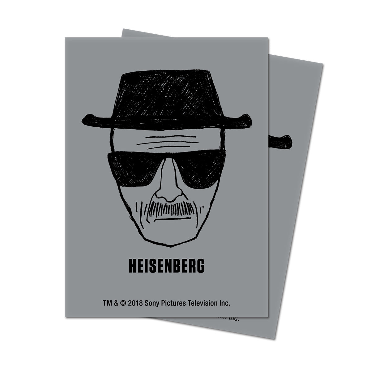 A grey Breaking Bad Heisenberg Standard DECK PROTECTOR® Sleeves (100ct). Brand: Ultra PRO, Item: Breaking Bad Heisenberg Standard DECK PROTECTOR® Sleeves (100ct).