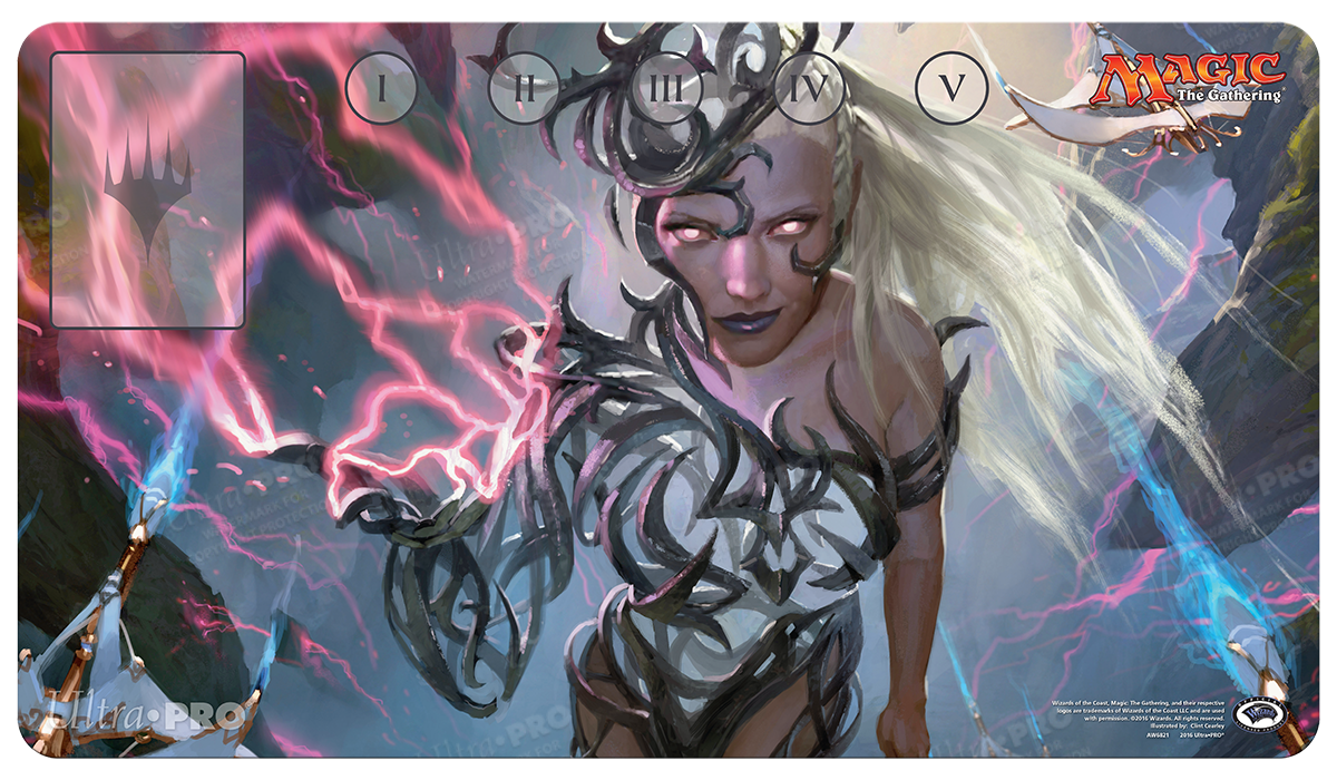 A Magic: The Gathering Commander Breya, Etherium Shaper Standard Gaming Playmat by Ultra PRO.