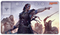 A Magic: The Gathering Commander Saskia the Unyielding Gaming Playmat by Ultra PRO.