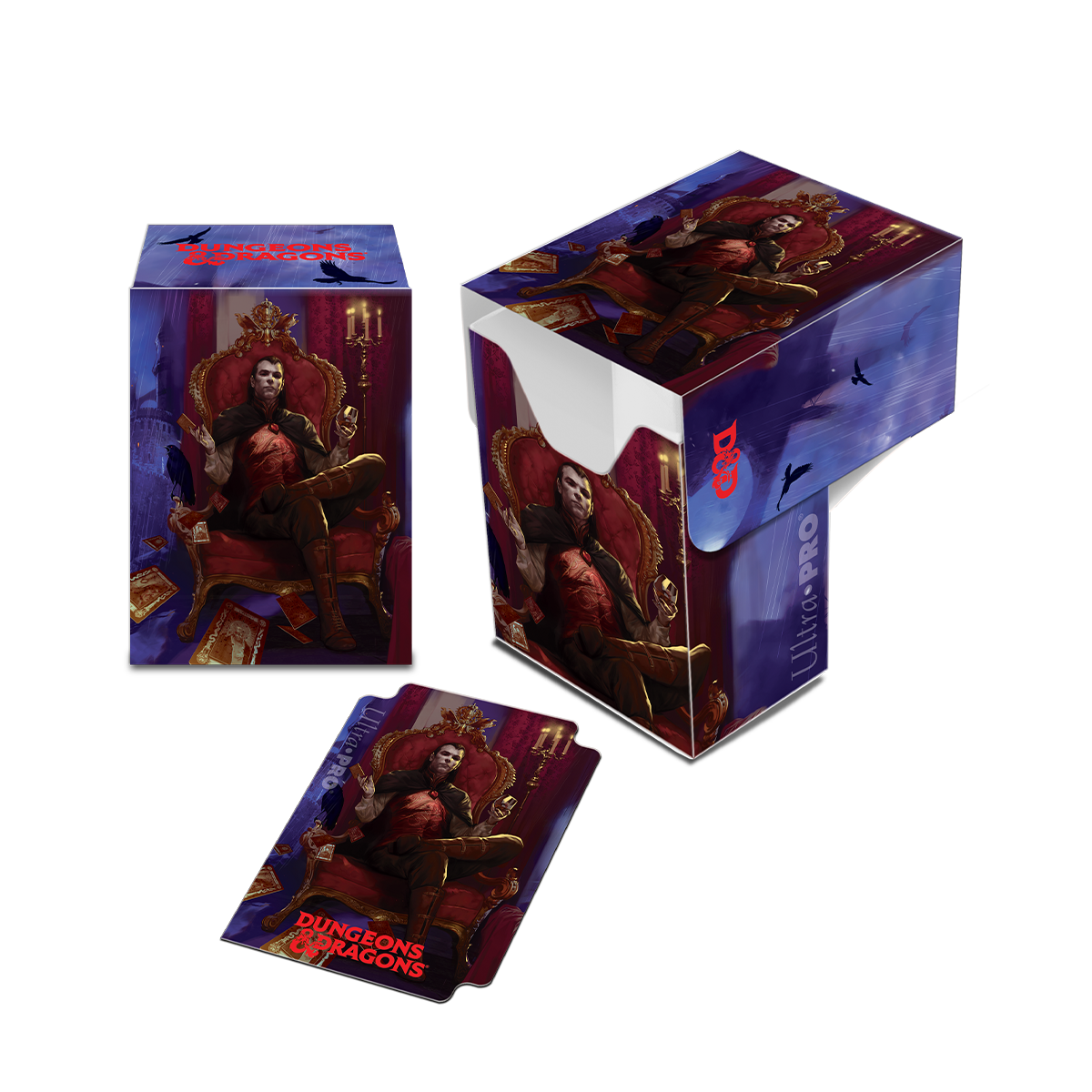 A Dungeons & Dragons Count Strahd von Zarovich Full-View Deck Box. Brand: Ultra PRO, Item: Dungeons & Dragons Count Strahd von Zarovich Full-View Deck Box