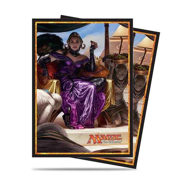 A purple Amonkhet Liliana Standard DECK PROTECTOR® Sleeves (80ct) for Magic: The Gathering. Brand: Ultra PRO, Item: Amonkhet Liliana Standard DECK PROTECTOR® Sleeves (80ct).