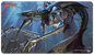 A blue and metallic creature playmat featuring Jin-Gitaxias, Core Augur from Magic: The Gathering. Brand: Ultra PRO, Item: Iconic Masters Jin-Gitaxias, Core Augur Standard Gaming Playmat.