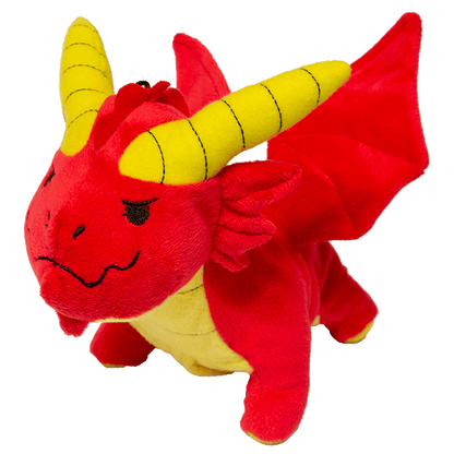 A red plush dragon gamer pouch. Brand: Dungeons & Dragons, Item: Red Dragon Gamer Pouch.