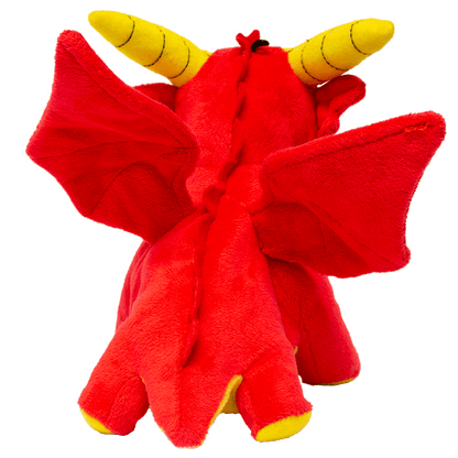A red plush dragon gamer pouch. Brand: Dungeons & Dragons, Item: Red Dragon Gamer Pouch.