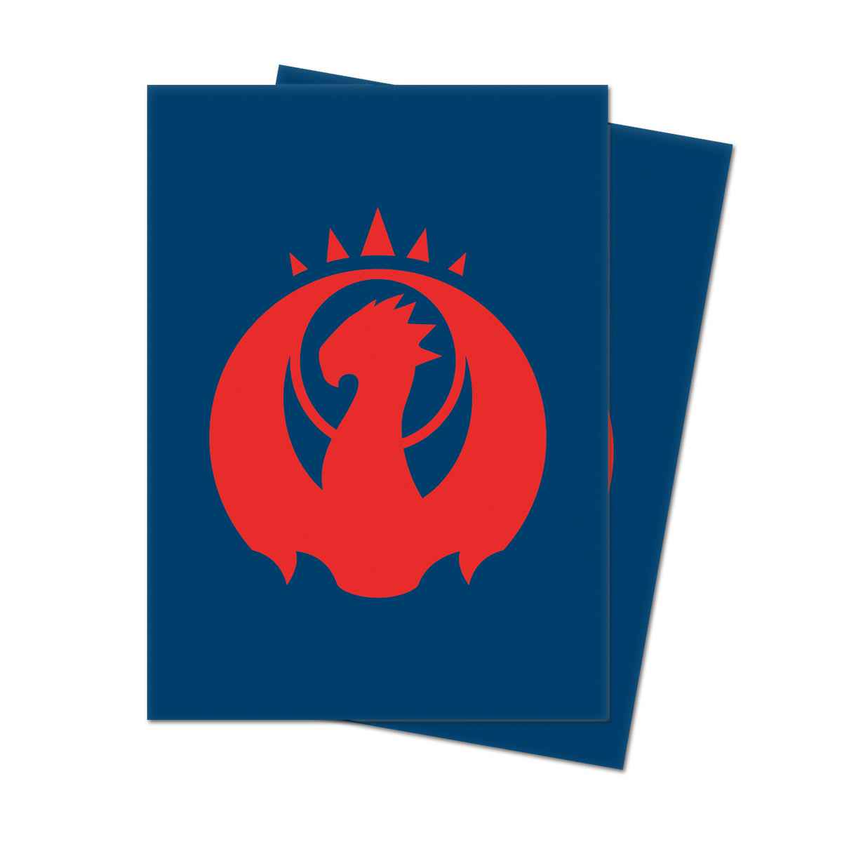 A blue and red Izzet Guilds of Ravnica Standard DECK PROTECTOR® Sleeves (100ct) for Magic: The Gathering. Brand: Ultra PRO, Item: Guilds of Ravnica Standard DECK PROTECTOR® Sleeves (100ct) for Magic: The Gathering - Izzet.