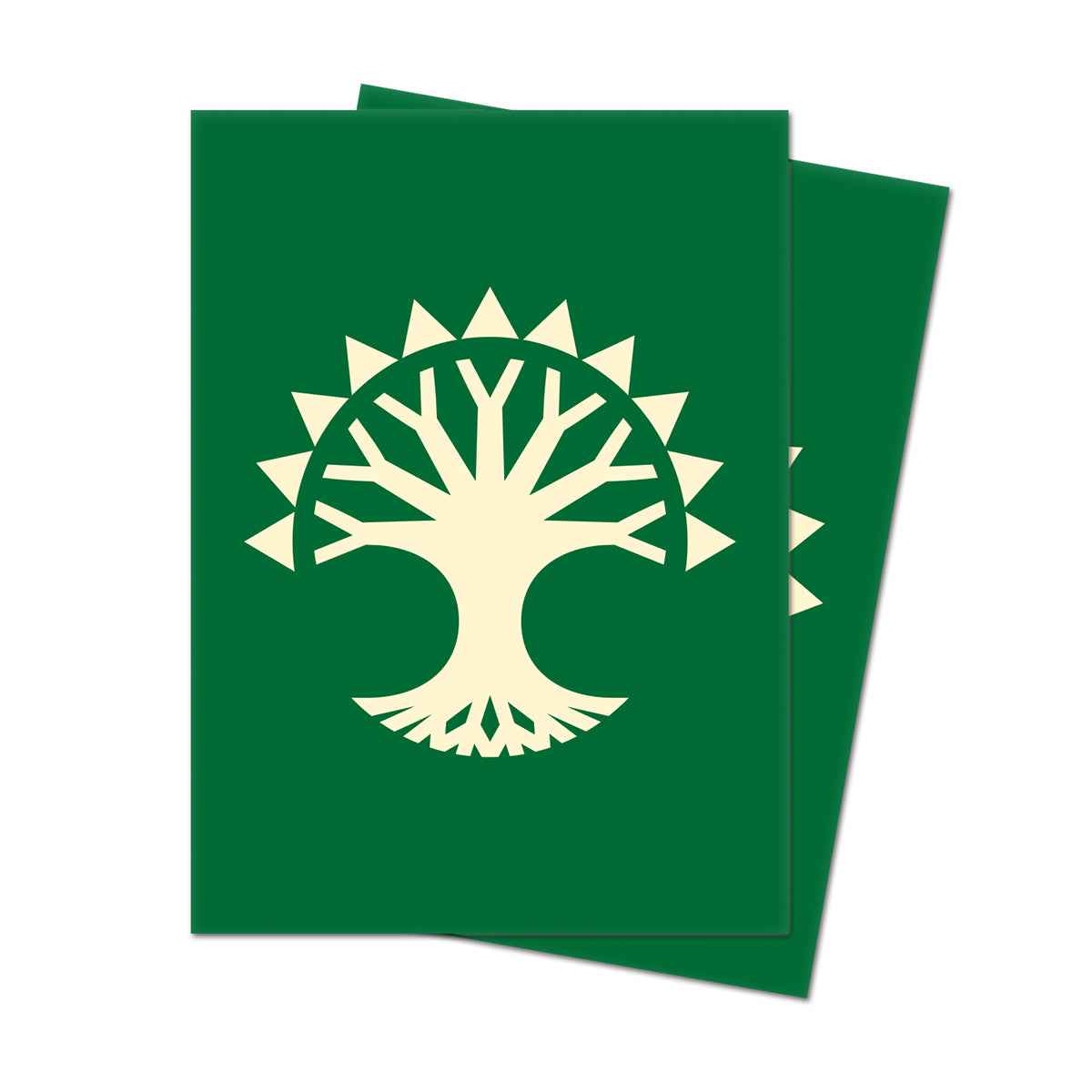 A green Selesnya Guilds of Ravnica Standard Deck Protector Sleeves. Brand: Ultra PRO, Item: Guilds of Ravnica Standard DECK PROTECTOR® Sleeves (100ct) for Magic: The Gathering