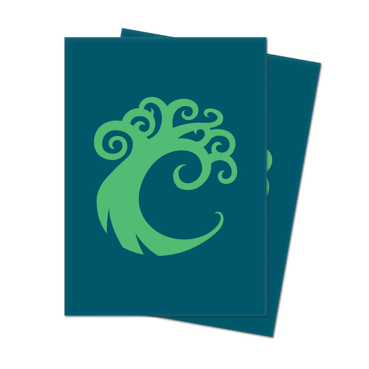 A green Simic Guild tree on a teal Guilds of Ravnica Standard DECK PROTECTOR® Sleeves (100ct) for Magic: The Gathering. Brand: Ultra PRO, Item: Guilds of Ravnica Standard DECK PROTECTOR® Sleeves (100ct) - Simic.