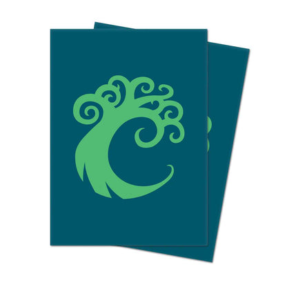 A green Simic Guild tree on a teal Guilds of Ravnica Standard DECK PROTECTOR® Sleeves (100ct) for Magic: The Gathering. Brand: Ultra PRO, Item: Guilds of Ravnica Standard DECK PROTECTOR® Sleeves (100ct) - Simic.