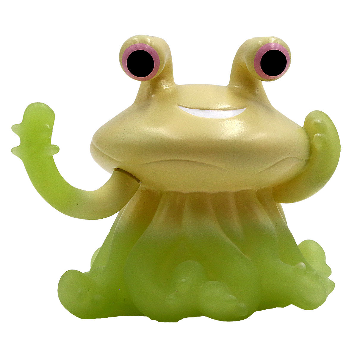 A yellow and green Curious Flumph figurine. Brand: Ultra PRO, Item: D&D Live Special Release Figurines of Adorable Power: Curious Flumph.