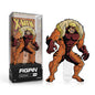 A FiGPiN collectible of Sabertooth from X-Men, displayed in its case.