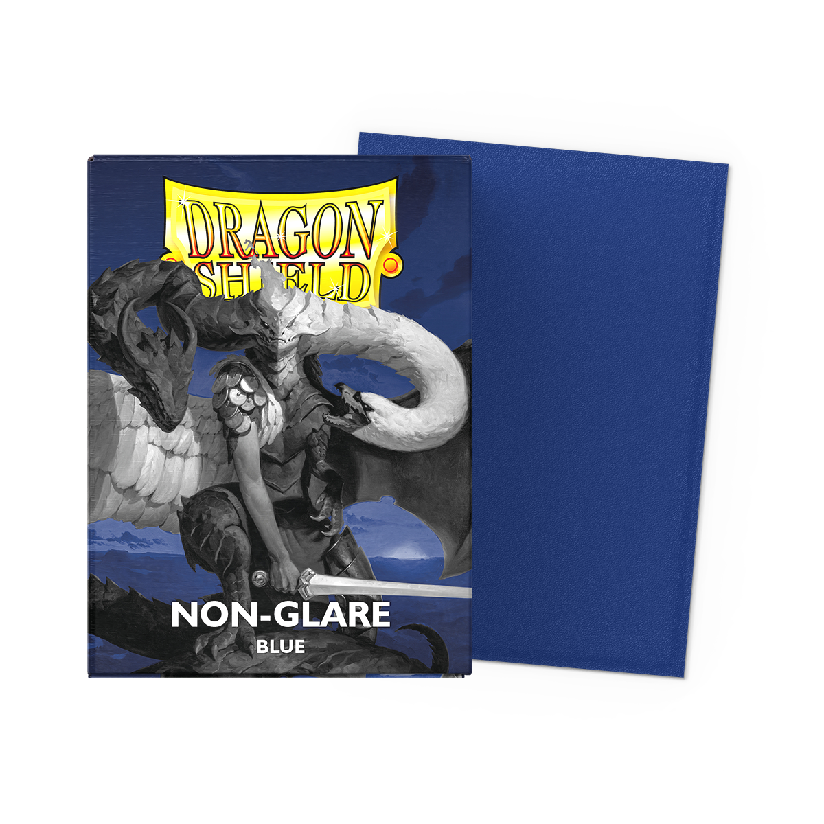 A blue non-glare matte Dragon Shield card sleeve. Brand: Dragon Shield, Item: Blue - Non-Glare - Matte Sleeves
