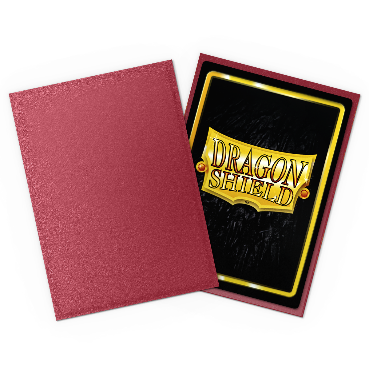 A Blood Red Matte Dragon Shield Card Sleeve. Brand: Dragon Shield, Item: Blood Red - Non-Glare - Matte Sleeves.