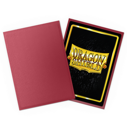 A Blood Red Matte Dragon Shield Card Sleeve. Brand: Dragon Shield, Item: Blood Red - Non-Glare - Matte Sleeves.