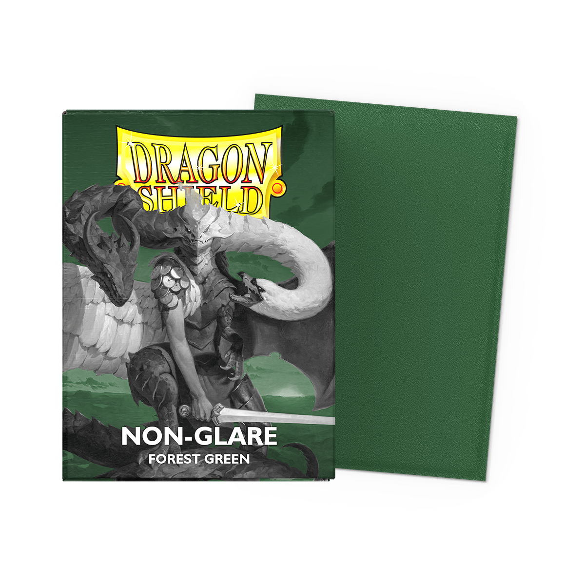 A Forest Green Non-Glare Matte Sleeves. Brand: Dragon Shield, Item: Forest Green - Non-Glare - Matte Sleeves.