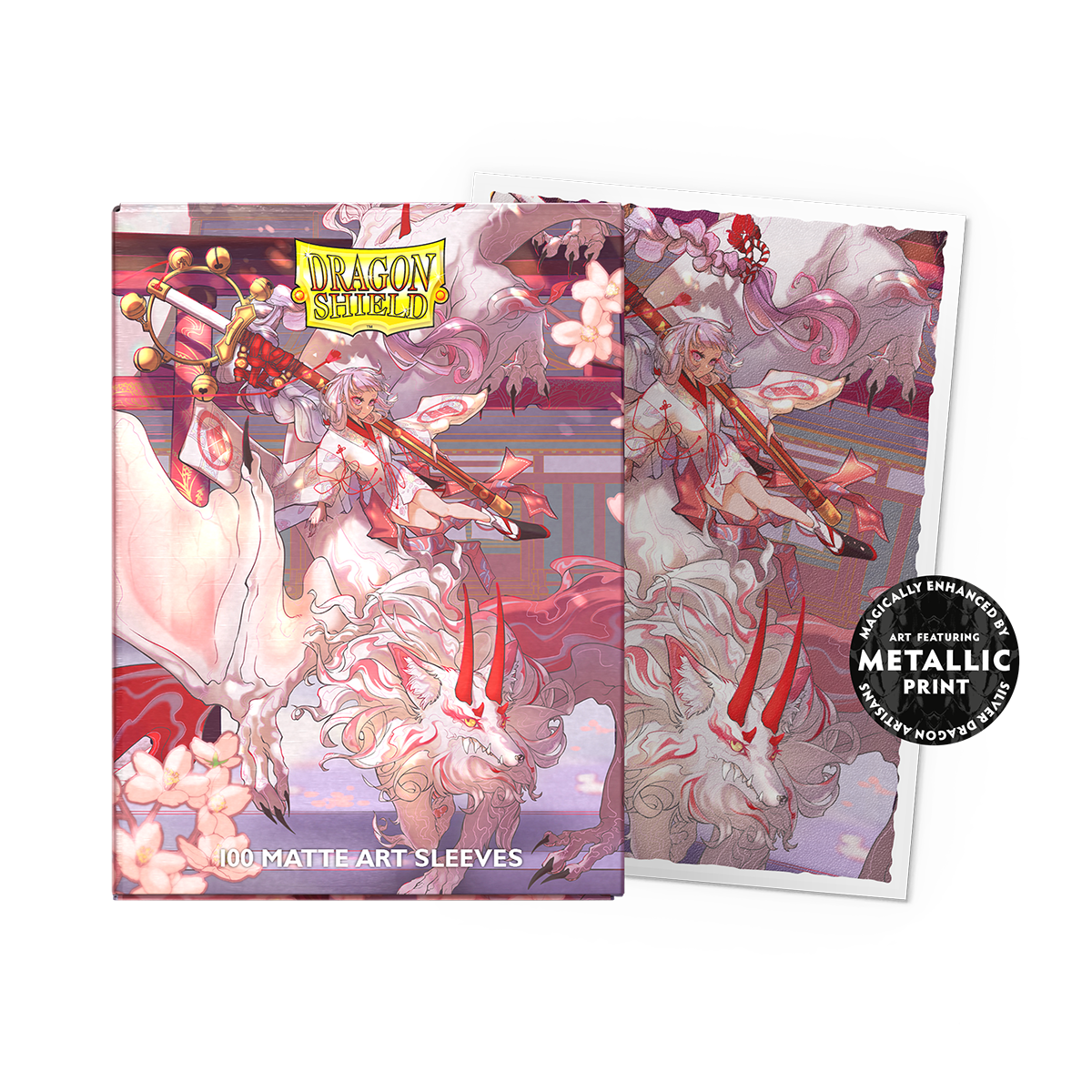 A Matte Art Standard Sleeves. Brand: Dragon Shield (Dev), Item: Demon Hunters.