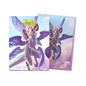 A white and purple winged creature on a cloudy sky background. Dragon Shield Brushed Art Sleeves.