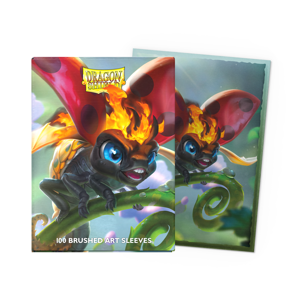 A Brushed Art Sleeve featuring The Burnbug. Brand: Dragon Shield, Item: The Burnbug - Brushed Art Sleeves.