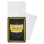 A clear Dragon Shield toploading perfect fit sleeve with a Dragon Shield card. Brand: Dragon Shield, Item: Toploading Perfect Fit Sleeves.