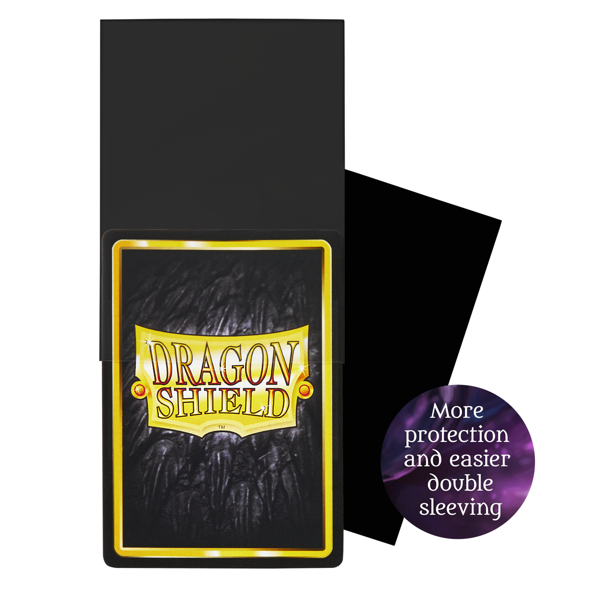 A black Dragon Shield Perfect Fit Thick Inner Sleeves.