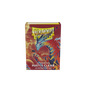 A red and yellow Dragon Shield Matte Clear Japanese Size Outer Sleeves deck box with a dragon illustration.