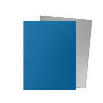 A Cobalt Blue and Silver Matte Dual Sleeves. Brand: Not Specified, Item: Cobalt & Silver - Matte Dual Sleeves.