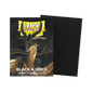 A Black & Gold Matte Dual Sleeves deck box. Brand: Dragon Shield, Item: Black & Gold - Matte Dual Sleeves.