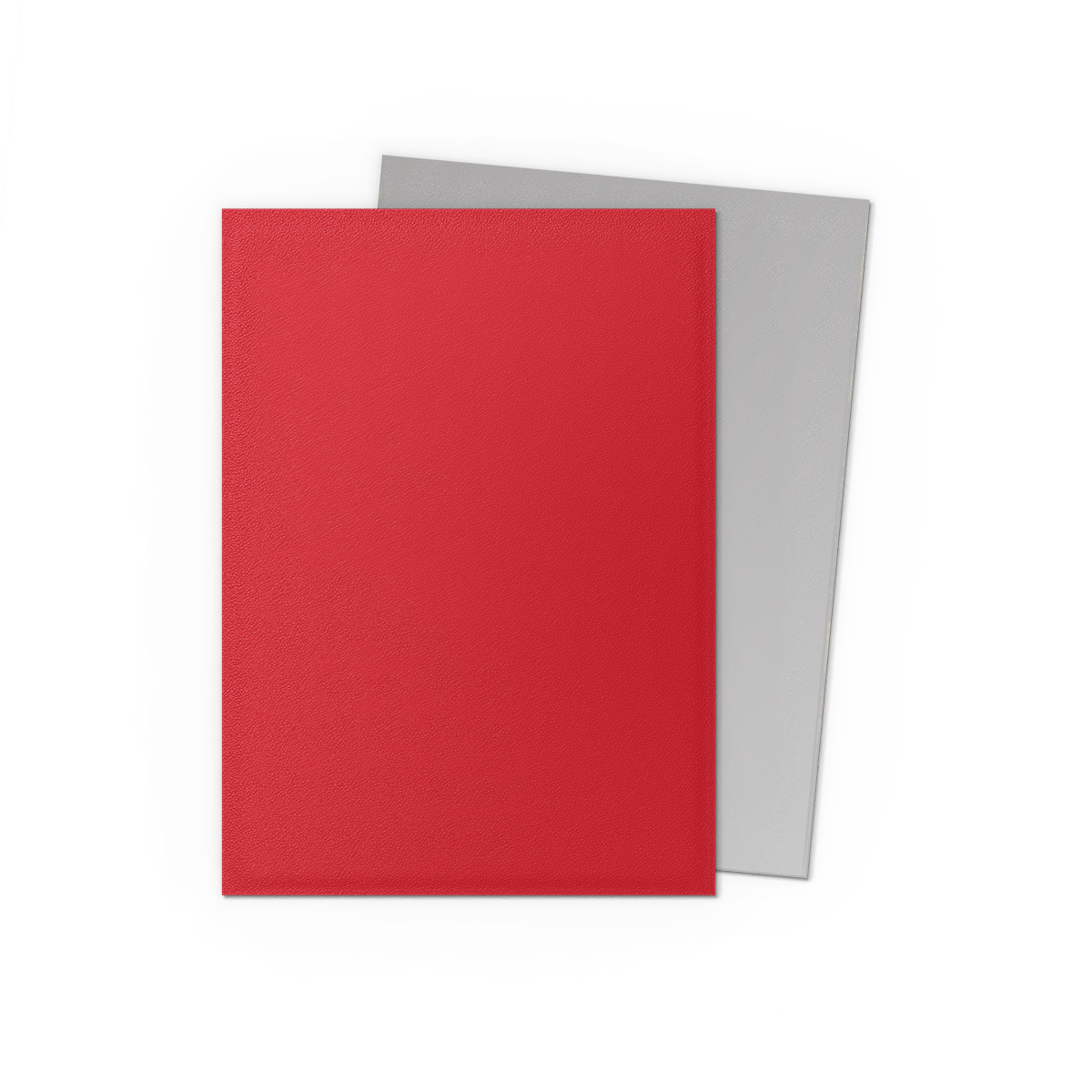 A red and silver matte dual sleeve set. Brand: Unknown, Item: Crimson & Silver - Matte Dual Sleeves.