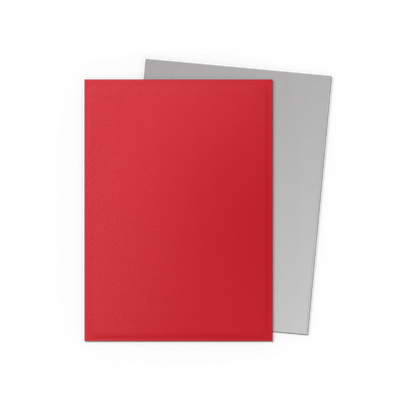 A red and silver matte dual sleeve set. Brand: Unknown, Item: Crimson & Silver - Matte Dual Sleeves.