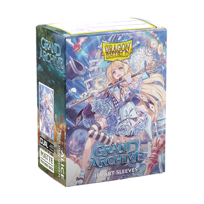 A Matte Dual Art Sleeve Deck Box featuring Alice Orleane from Grand Archive. Brand: Dragon Shield, Item: Grand Archive - Alice Orleane - Matte Dual Art Sleeves.