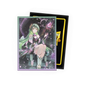 A green and purple anime-style card sleeve featuring Ariel, Archangel of Natura. Brand: Grand Archive, Item: Ariel, Archangel of Natura - Matte Dual Art Sleeves.
