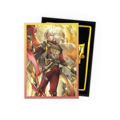 A Matte Dual Art Card Sleeve featuring Azrael, Archangel of Materia from Grand Archive. Brand: Grand Archive, Item: Azrael, Archangel of Materia - Matte Dual Art Sleeves.