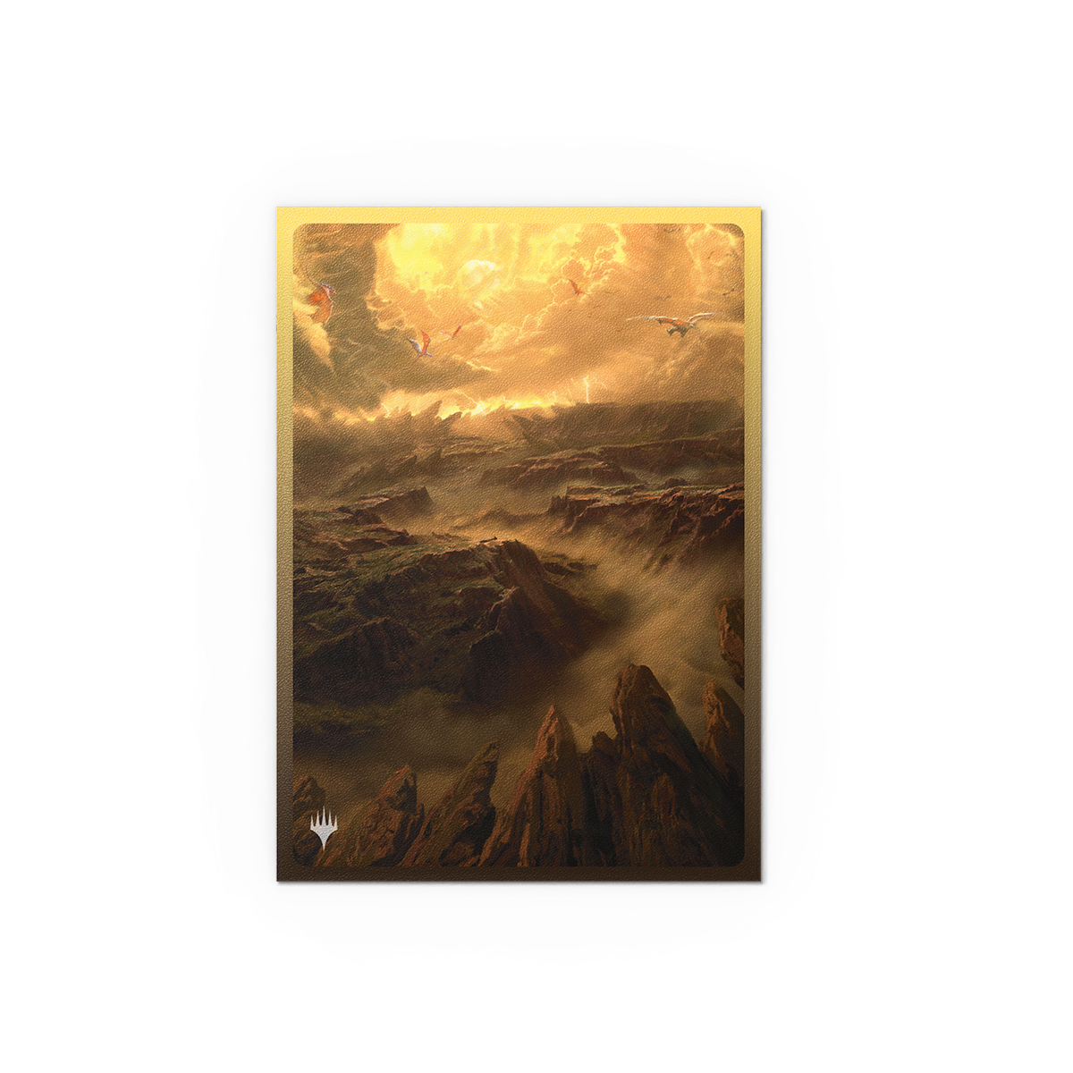 A matte dual art card sleeve featuring the Arid Mesa artwork from the Landfall Series. Brand: Unknown, Item: Landfall Series - Arid Mesa - Matte Dual Art Sleeves.