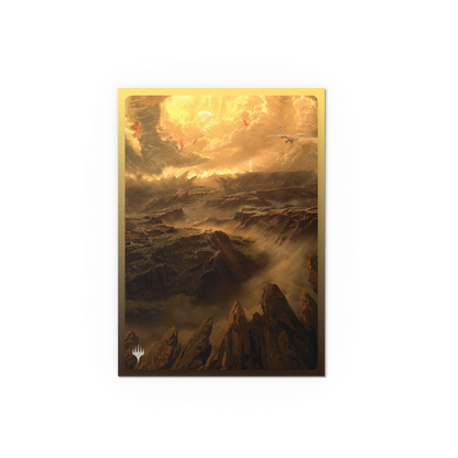 A matte dual art card sleeve featuring the Arid Mesa artwork from the Landfall Series. Brand: Unknown, Item: Landfall Series - Arid Mesa - Matte Dual Art Sleeves.