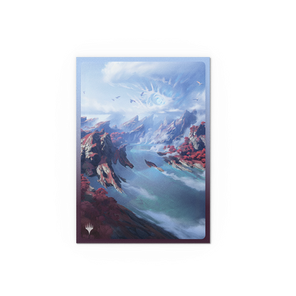 A matte dual art Magic: The Gathering card sleeve featuring the Scalding Tarn artwork. Brand: Unknown, Item: Landfall Series - Scalding Tarn - Matte Dual Art Sleeves.