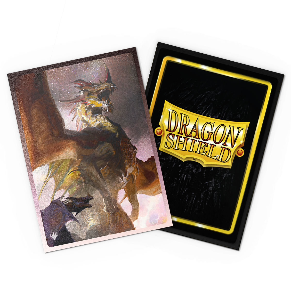 A matte dual art Dragon Shield card sleeve featuring the Ur-Dragon artwork. Brand: Dragon Shield, Item: Legendary Series - The Ur-Dragon - Matte Dual Art Sleeves.
