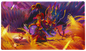 A vibrant, fantasy-themed TCG Playmat featuring a samurai warrior and a dragon. Brand: Dragon Shield, Item: The Fallen - TCG Playmat.