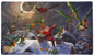 A Christmas 2023 TCG Playmat featuring Santa Claus surprised by green dragons delivering presents. Brand: Dragon Shield (Dev), Item: Christmas 2023 - TCG Playmat.