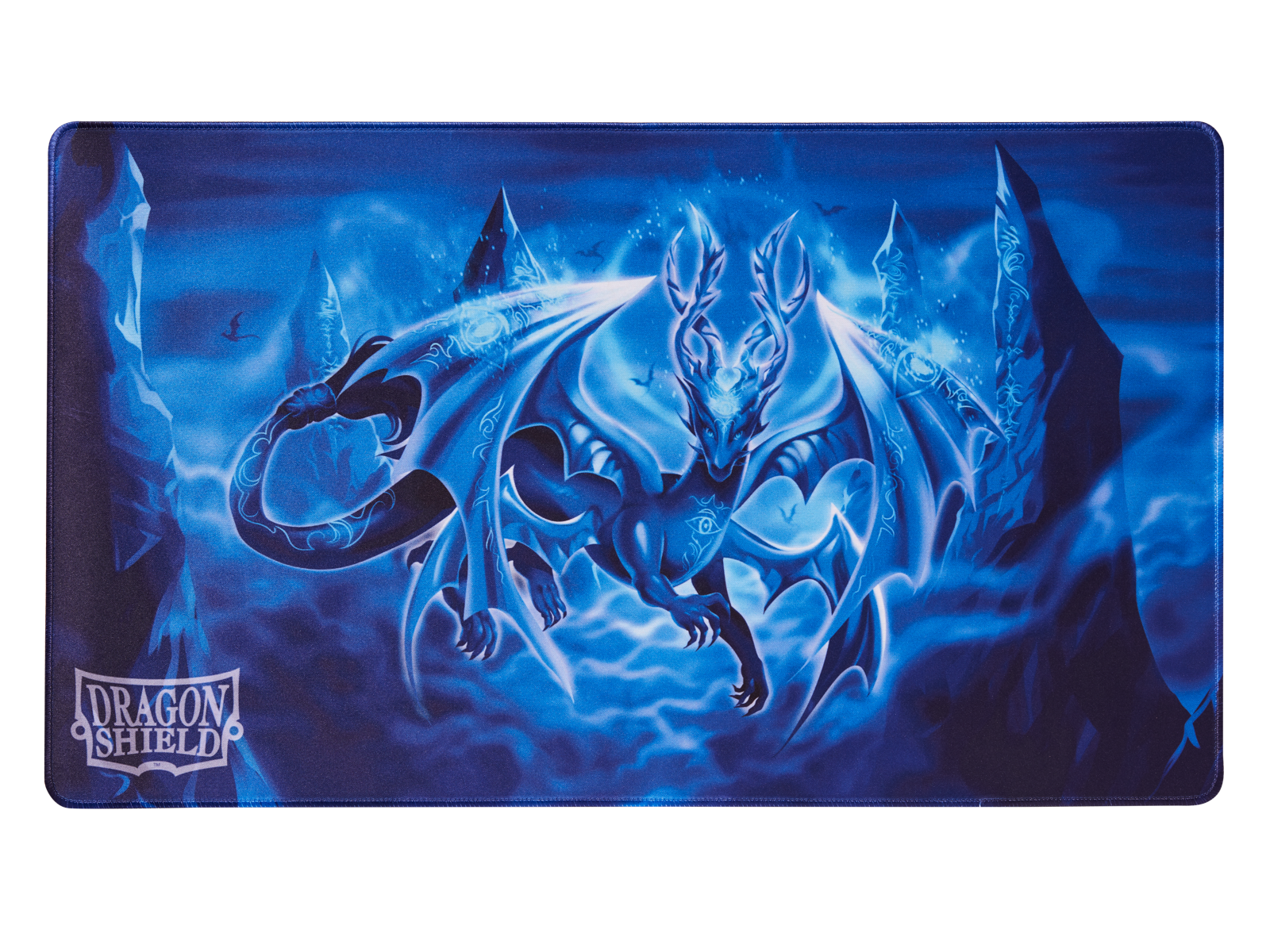 A blue dragon TCG playmat. Brand: Dragon Shield, Item: Xon - TCG Playmat.
