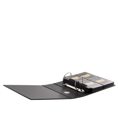 A black 2-ring binder with slipcase. Brand: Sanctuary, Item: Slipcase 2-Ring Binder - Black.
