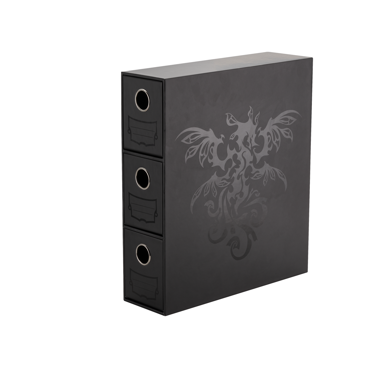 A Black Fortress Card Drawers. Brand: Dragon Shield (Dev), Item: Fortress Card Drawers - Black.
