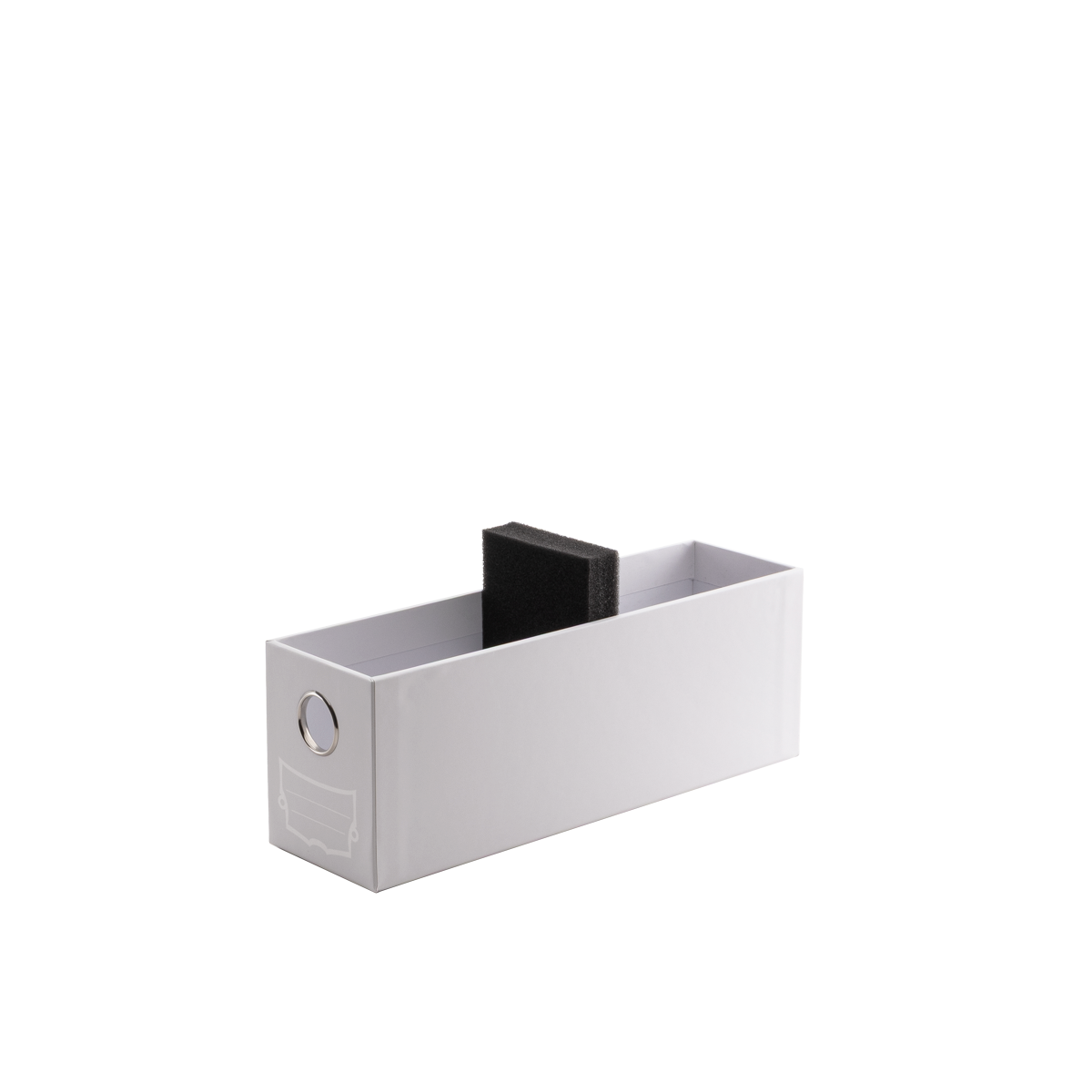 A white 1-Card Drawer. Brand: Fortress, Item: 1-Card Drawer - White.