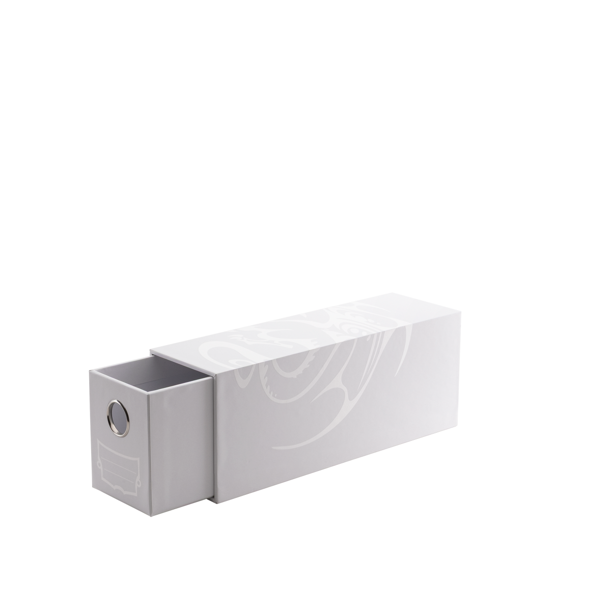 A white 1-Card Drawer storage box. Brand: Fortress, Item: Fortress - 1-Card Drawer - White.