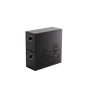 A black Dragon Shield Fortress 2-Card Drawers Vertical storage box with a dragon design.