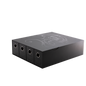 A black Dragon Shield Fortress 4-Card Drawers Horizontal storage box with a dragon design.