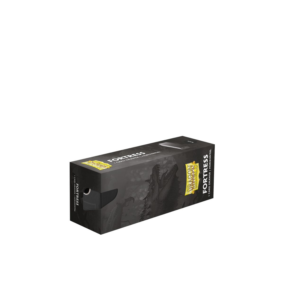 A black Dragon Shield Fortress 1-Card Drawer. Brand: Dragon Shield, Item: Fortress - 1-Card Drawer - Black.