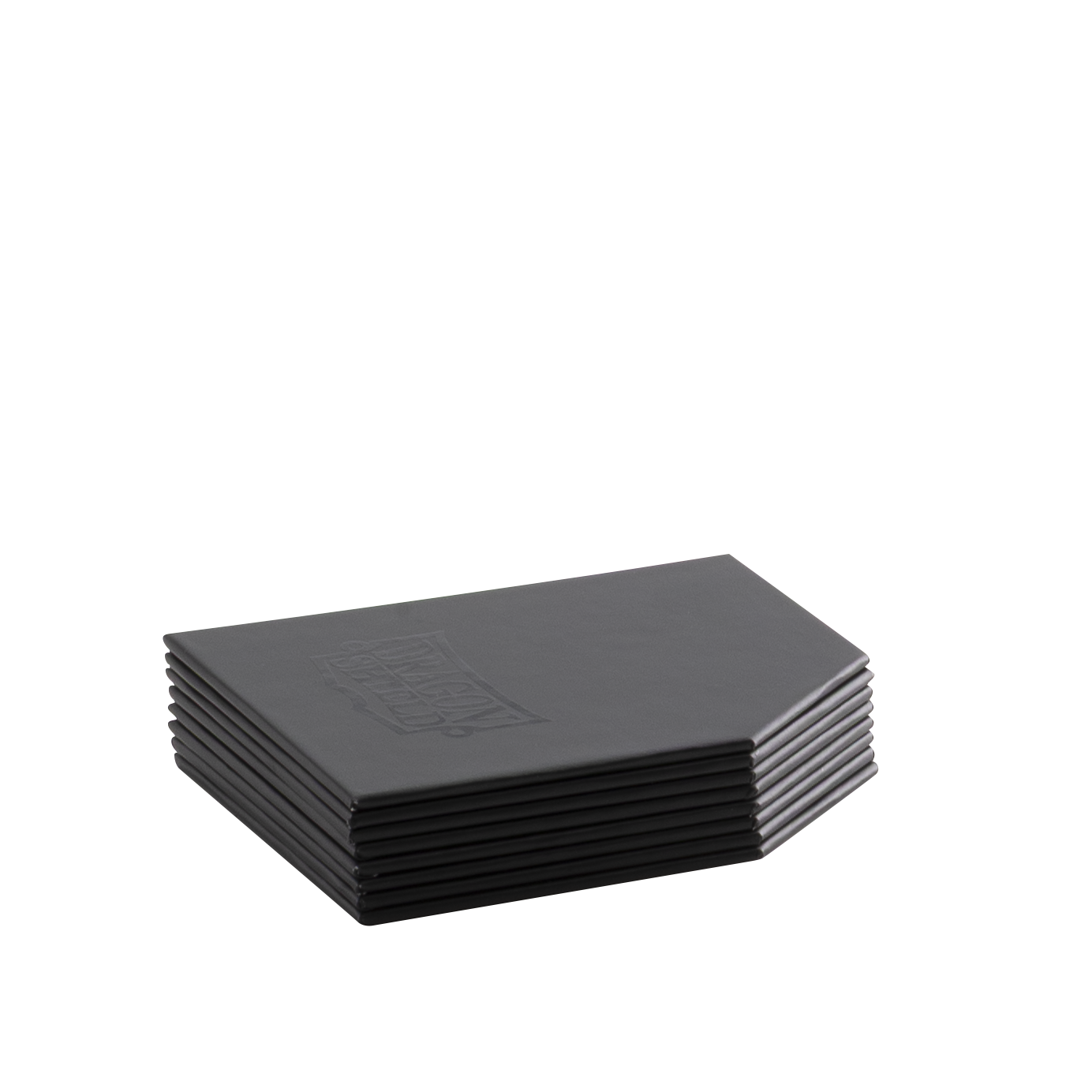 A stack of black Dragon Shield Fortress 8 Card Dividers.