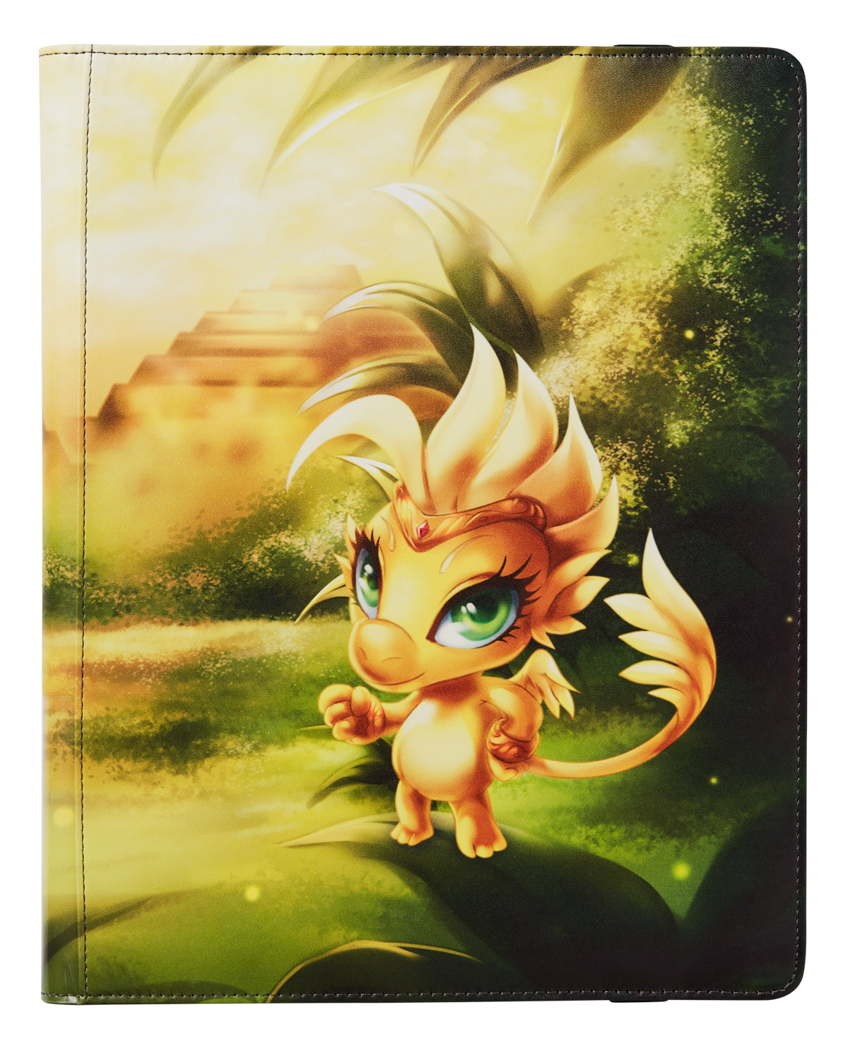A golden dragon-themed Card Codex Portfolio by Dragon Shield. Brand: Dragon Shield (Dev), Item: Dorna - Card Codex Portfolio.